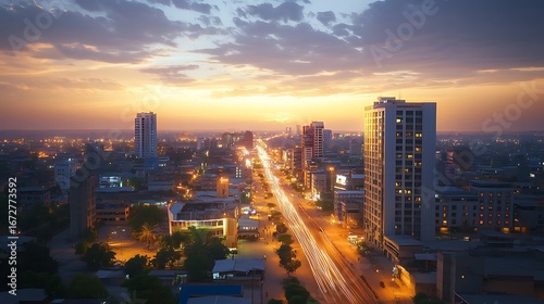 Stunning chad capital skyline from above high resolution picture