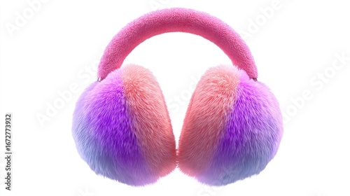 Wallpaper Mural Pink and purple faux fur earmuffs Torontodigital.ca