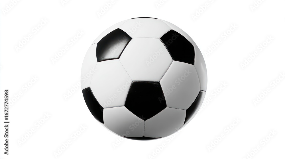 Naklejka premium Soccer ball, white and black