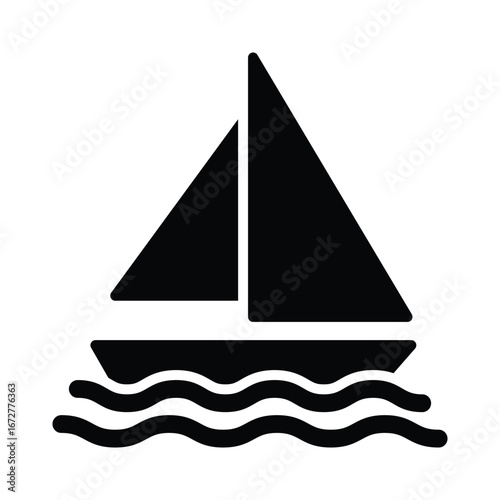 Yacht icon design template