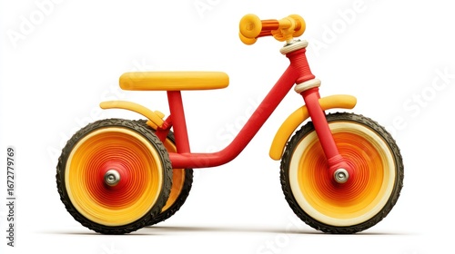 Red and yellow tricycle