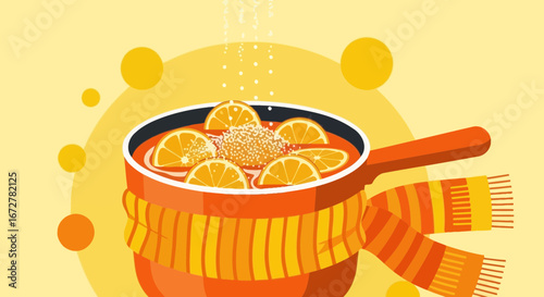 Warm Citrus Infusion: An Orange Punch Recipe Infused with Zesty Ingredients and Decorative Elements