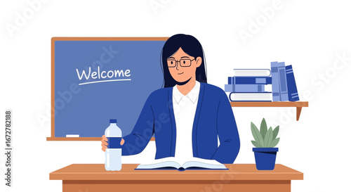 Warm Welcome: Educator With Resources, Ready To Facilitate Knowledge Acquisition and Growth