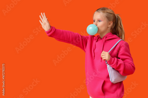 Cute trendy girl with bag b...