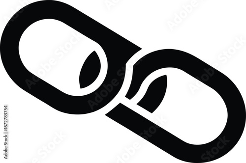 Chain link vector icon.