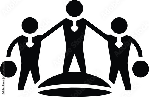 Team collaboration vector icon.