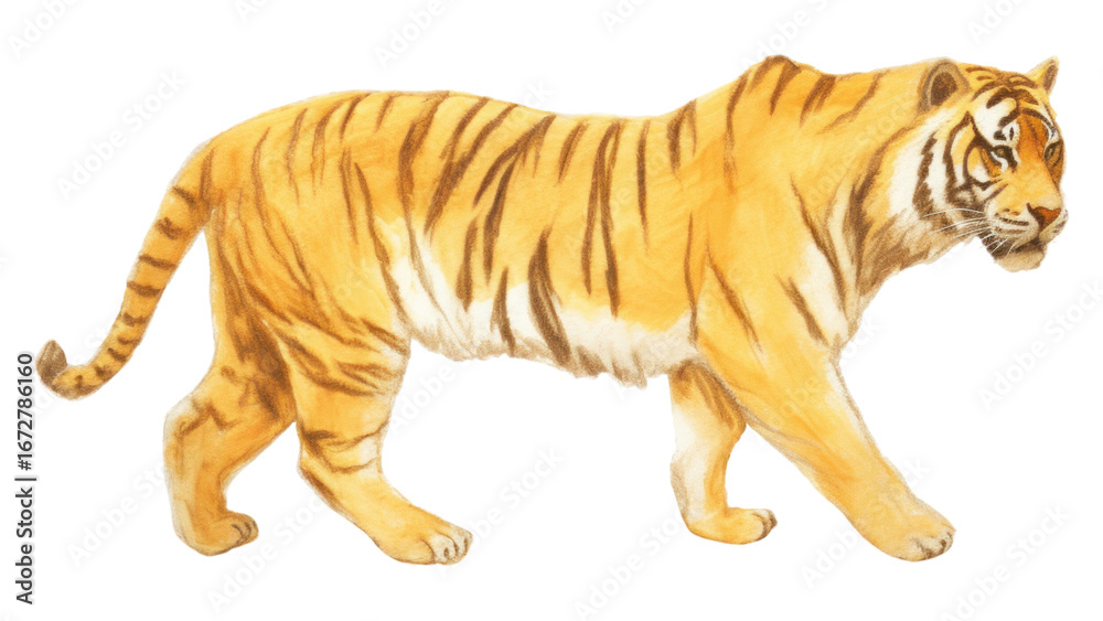 Obraz premium PNG Tiger wildlife drawing animal.