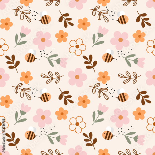 seamless pattern with flowers