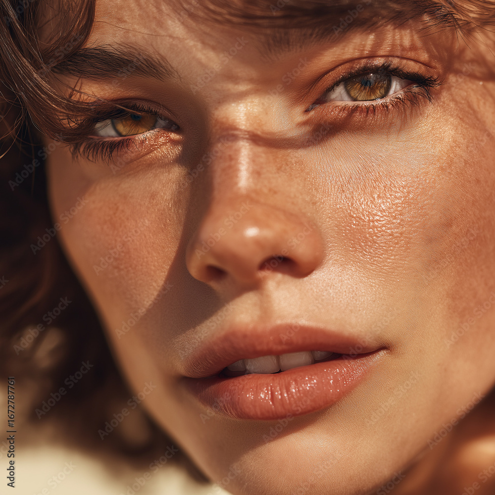 Naklejka premium close up portrait of a young woman