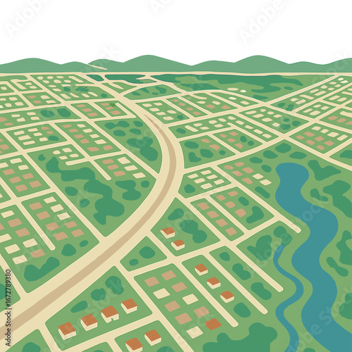 Aerial perspective of Chula Vista, a suburb of San Diego, California