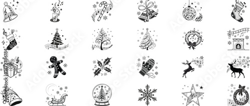 Assorted Antique Jewelry Silhouettes Collection on Transparent Background