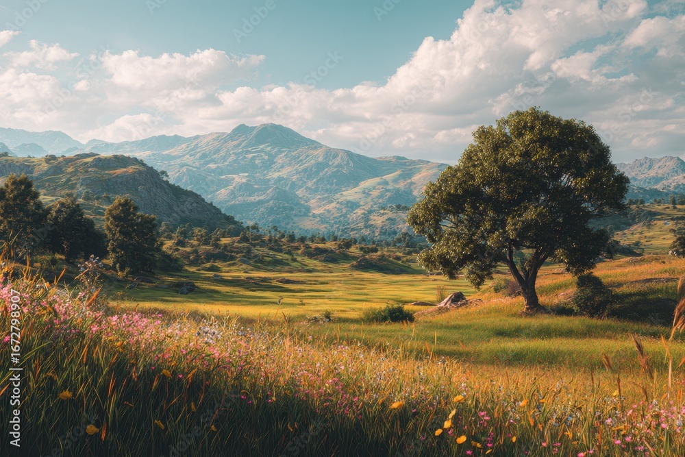 Fototapeta premium Scenic backdrop of nature