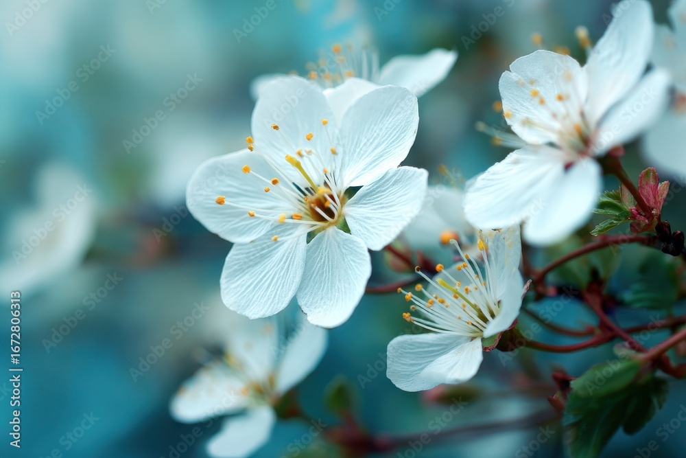 Fototapeta premium Tiny floral backdrops appear vibrant and stunning