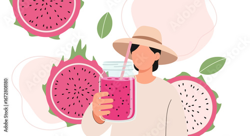 Enjoying Fresh Dragon Fruit Drink: A Refreshing and Healthy Beverage Choice