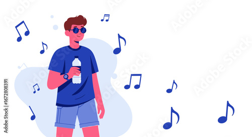 Enjoying Summer Vibes: Listening To Music While Staying Hydrated and Having Great Style