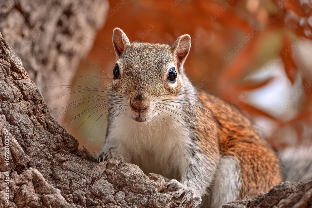 Fototapeta premium feral squirrel in a tree
