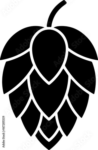 Hops Silhouette Brewing Ingredient Icon