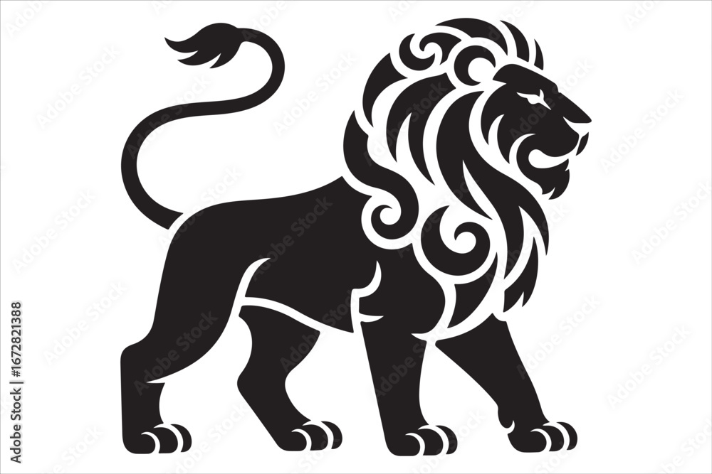 Obraz premium Majestic Lion Silhouette Bundle – SVG, PNG, Vector Files