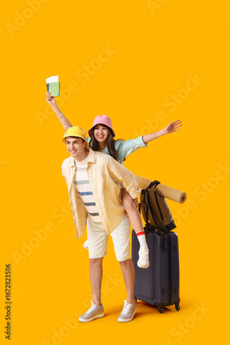 Couple of tourists with pas...