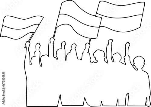 Youth Pledge Day Indonesia Celebration with Patriotic Spirit and Cultural Unity coloring page