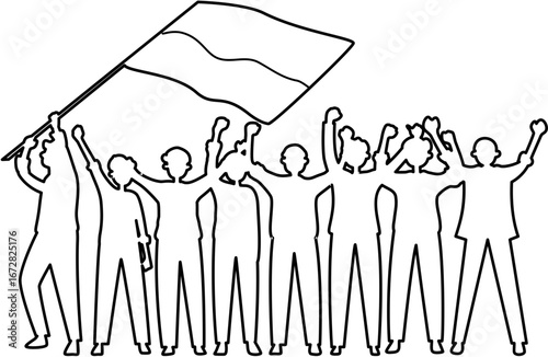 Youth Pledge Day Indonesia Celebration with Patriotic Spirit and Cultural Unity coloring page