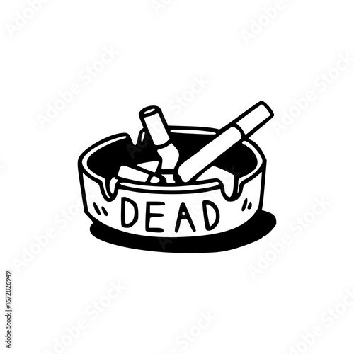 conceptual illustration of a fatal addiction