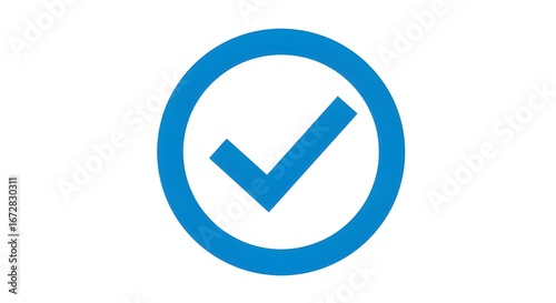 Free Download Blue check mark symbol in circle on white background - GFXLoad