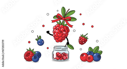 Happy And Playful Berries Displayed In A Delightful And Vibrant Artistic Arrangement