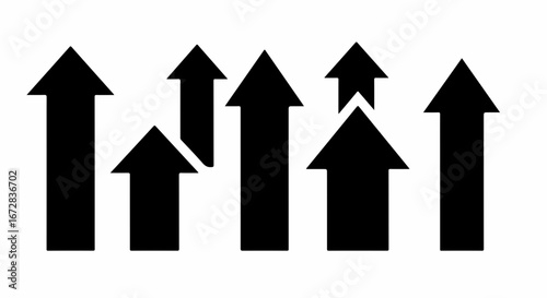 Upward arrows growth success direction progress rising achievement improvement target