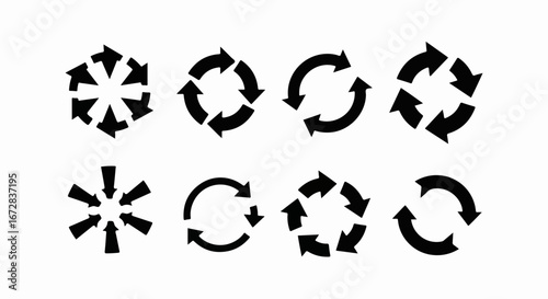 Cycle arrows rotation process flow diagram infographic loop repeat direction movement