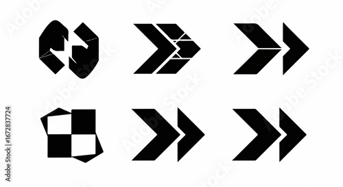 Arrows direction navigation forward progress next right sign symbol guide choice