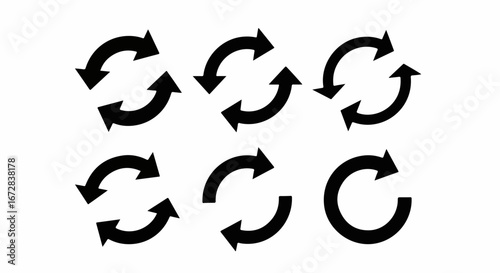 Arrows cycle refresh reload repeat process flow direction sync update loop web