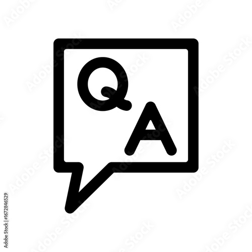 QAの吹き出しアイコンイラスト