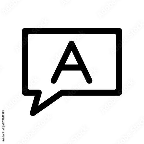 Aの吹き出しのアイコンイラスト