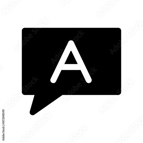 Aの吹き出しのアイコンイラスト