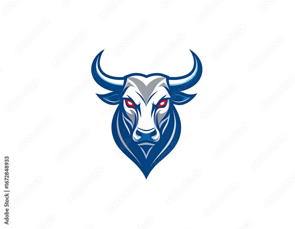 Fototapeta premium Bull head logo, bold design