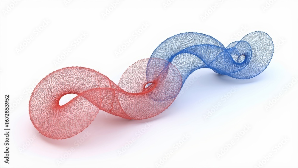 Obraz premium Spiral structure with white background