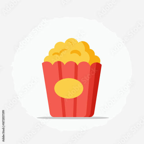 vector illustration of a popcorn
