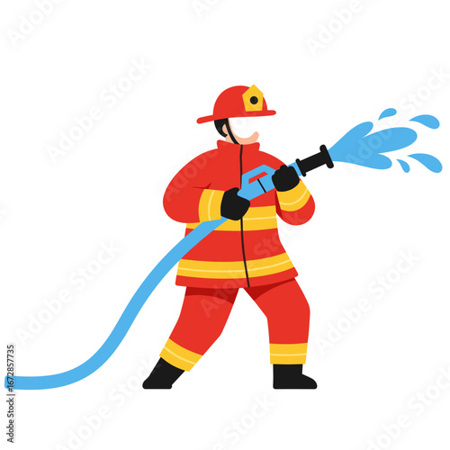 fire fighter on work