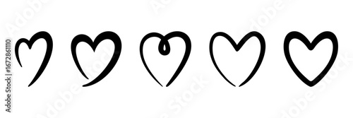 Love heart icons including romantic, broken, arrow, gift, and celebration symbols for wedding and relationship design projects. EPS vector.