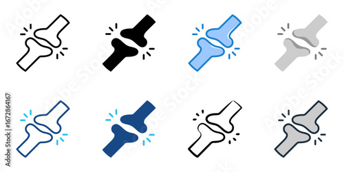 Joint icon set multiple style collection 

