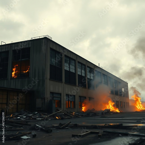 fire in the factory, Building on Fire