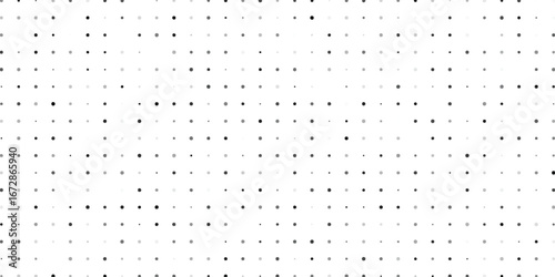 Dot seamless pattern. Subtle fades dots pattern. Halftone faded grid. Small point fadew texture. Digital black fading points isolated on white background for print net design. Vector illustration