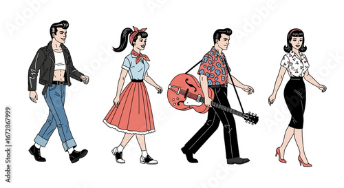 Retro Fashion Walk.