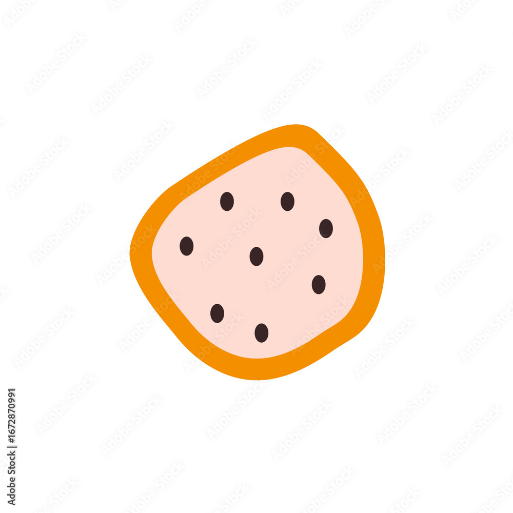 Fototapeta premium Cute pastel vector with tiny playful happy elements.