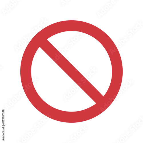 Free Download Red Circle with Line Prohibition, No, or Stop Symbol - GFXLoad