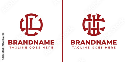 Letters CW and WC Monogram Logo, suitable for business with WC or CW initials