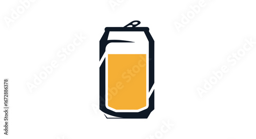 Beer Can Illustration, Beverage Art, Modern Style, Graphic Design, Creative Environment, Eye-Catching Viewpoint