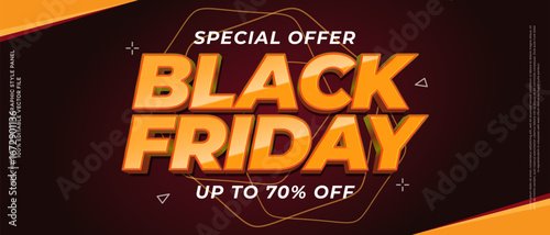 Black friday sale vector text effect for sale banner