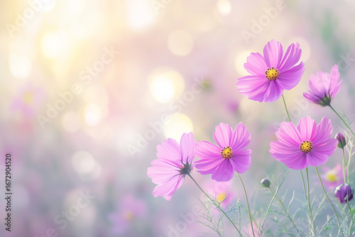 テキストスペース付きのコスモス背景